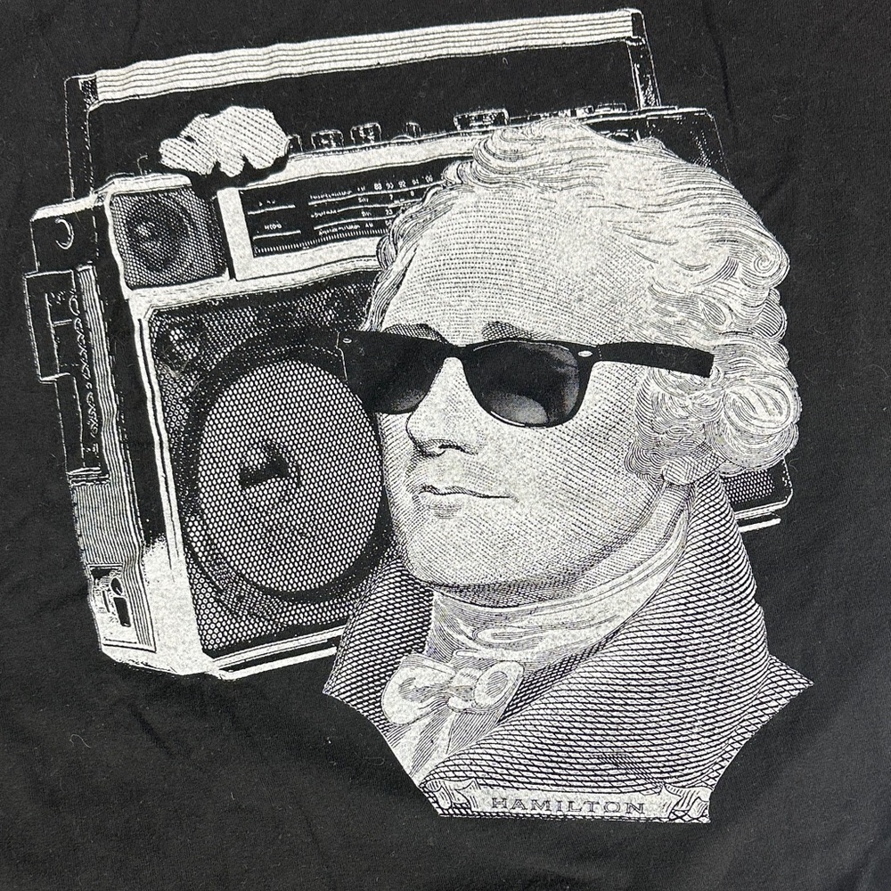 Black Matter Hamilton Logo Tee in Black and White